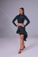 Black dance skirt with tail