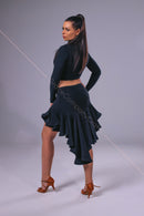 Black dance skirt with tail