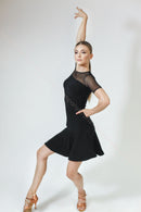 black ballroom dress