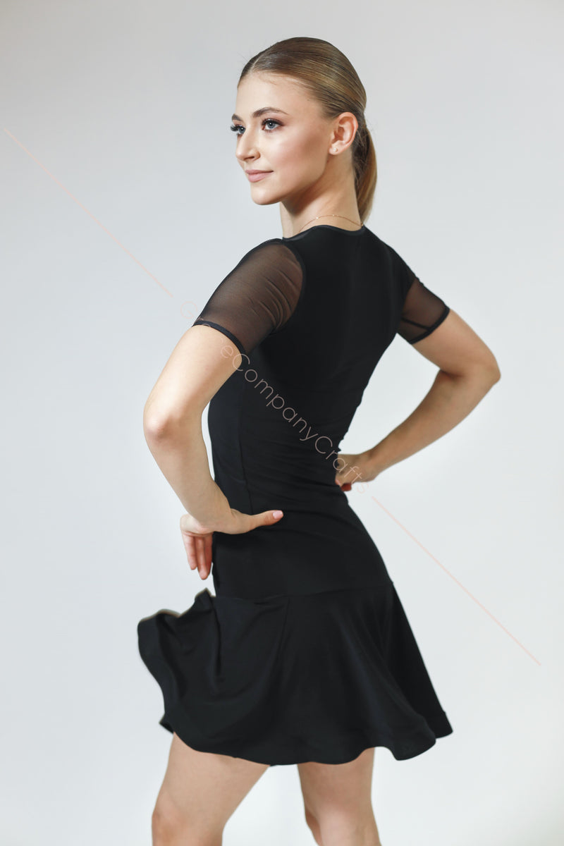 black ballroom dress