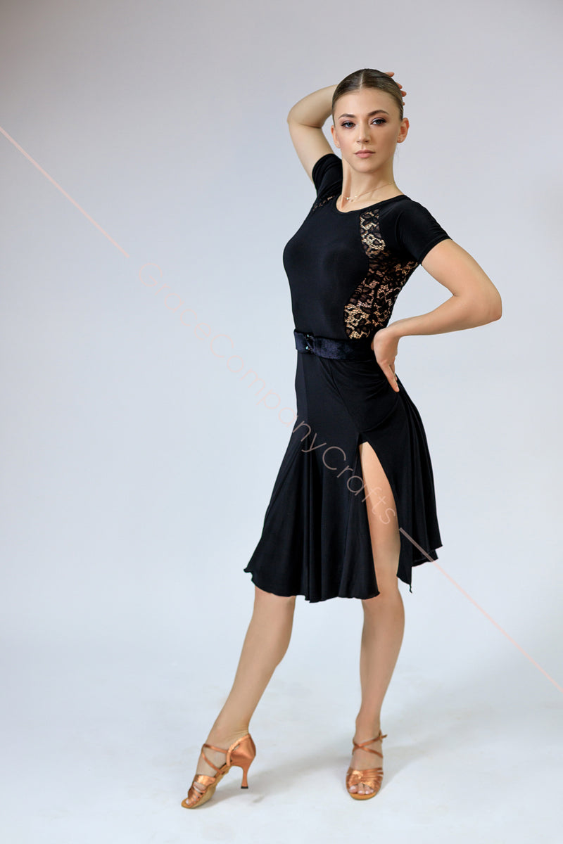 Black Velvet Ballroom Dress - For Sale Selavidance.com | Бальные платья,  Платья, Танец