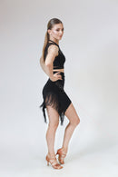 latin fringe skirt