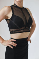 Sexy Mesh Crop Top for Dance