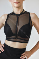 Sexy Mesh Crop Top for Dance