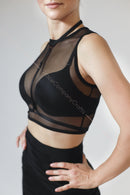 Sexy Mesh Crop Top for Dance