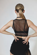 Sexy Mesh Crop Top for Dance