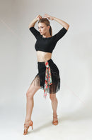 Versatile fringe dance skirt: comfortable wear for artistic expression