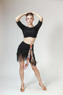 Versatile fringe dance skirt: comfortable wear for artistic expression