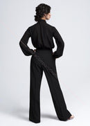 Ballroom dance blouse with ties