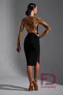 Long sleeved leopard crop top