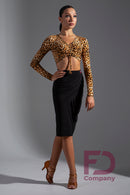 Long sleeved leopard crop top