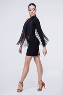 long fringe dress