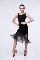fringe latin dance dress