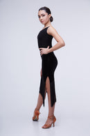 fringe latin dance dress