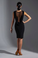 draped back dress