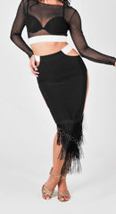 fringe dance skirt