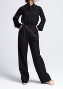 Ballroom dance blouse with ties