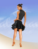 Short skirt dance with satin trim