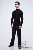 Asymmetric ballroom dance shirt