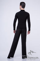 Asymmetric ballroom dance shirt