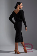 black boatneck dress