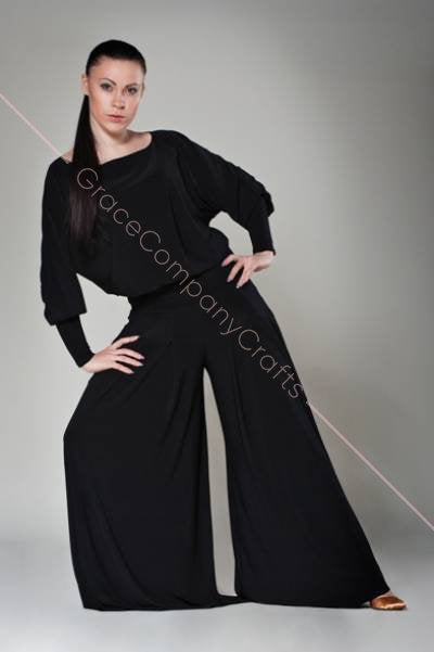 Trousers-skirt for dancing, women's trousers for dancing, clothes for ballroom dancing