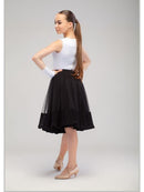 Dance dress based on a bodysuit, complete with supplex gloves