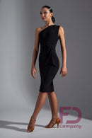 asymmetric ruched dress