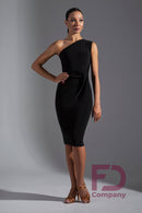 asymmetric ruched dress