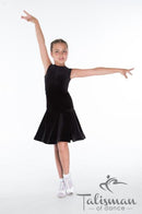 Dress for performing on the dance floor made of velor and guipure (skirt-two suns)