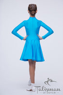 Dance dress for performances on the dance floor made of supplex with long sleeves