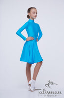Dance dress for performances on the dance floor made of supplex with long sleeves