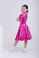 Dance dress for performing on the dance floor, lantern sleeves (skirt-two suns)