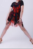 Red ballroom dance dress